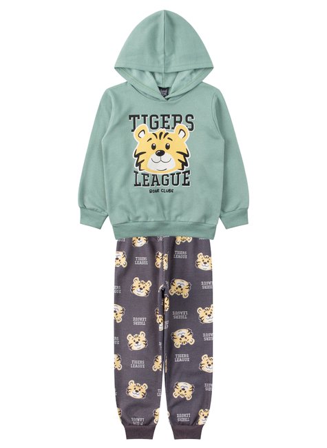 conjunto infantil masculino moletom peluciadomoletom sublimado peluciado tigers good boy 6