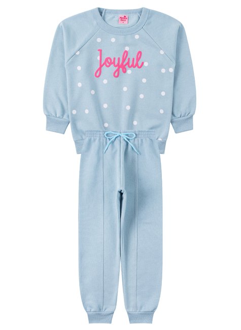 conjunto infantil feminino moletom peluciado joyful menina doce