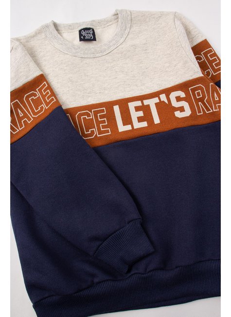 conjunto infantil masculino moletom peluciado let s race good boy 14