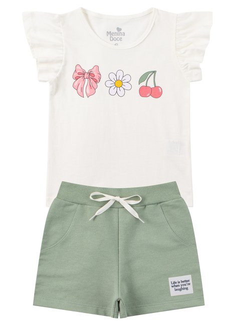 conjunto infantil feminino meia malhamoletinho charme menina doce 11