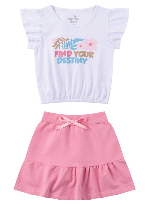 conjunto infantil feminino meia malhamoletinho find your destiny menina doce 6