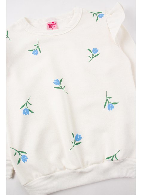 conjunto infantil feminino moletom peluciado delicada menina doce 4