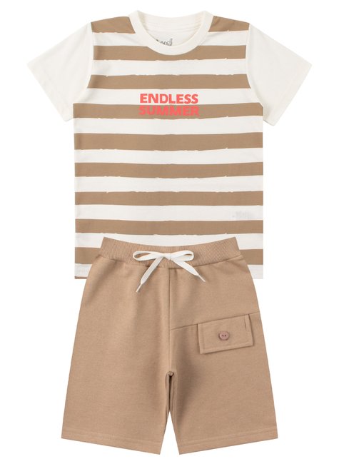 conjunto infantil masculino meia malhamoletinho endless summer good boy