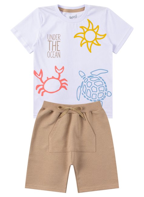 conjunto infantil masculino meia malhamoletinho under the ocean good boy 11
