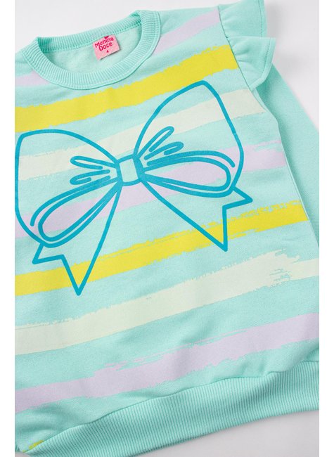 conjunto infantil feminino moletom peluciado laco menina doce 4