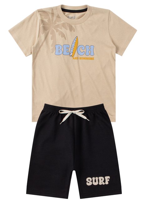 conjunto infantil masculino meia malhamoletinho beach good boy