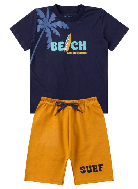 conjunto infantil masculino meia malhamoletinho beach good boy 11