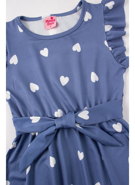 vestido infantil feminino suplex sublimado hearts menina doce 2