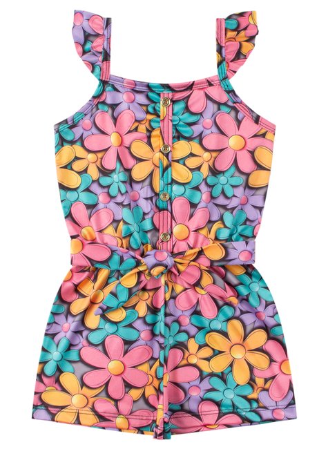 macacao infantil feminino suplex sublimado flowers menina doce 3