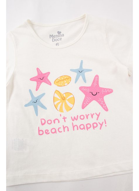 conjunto infantil feminino meia malhasuplex sublimado beach happy menina doce 14