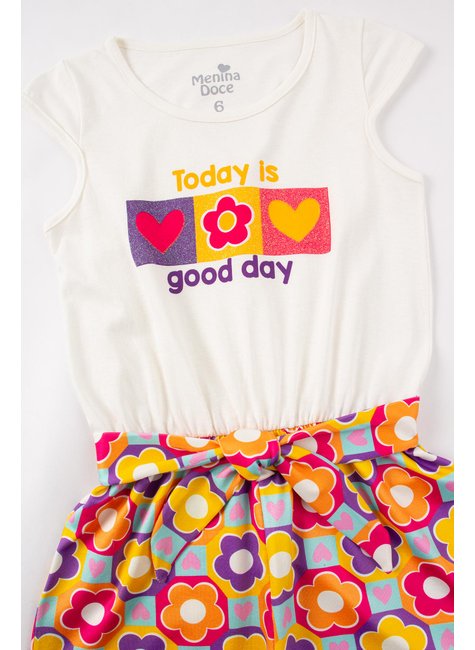 macacao infantil feminino meia malhasuplex sublimado flowers menina doce 2