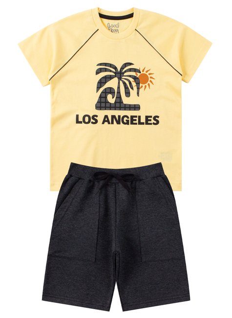 conjunto infantil masculino meia malhamoletinho los angeles good boy