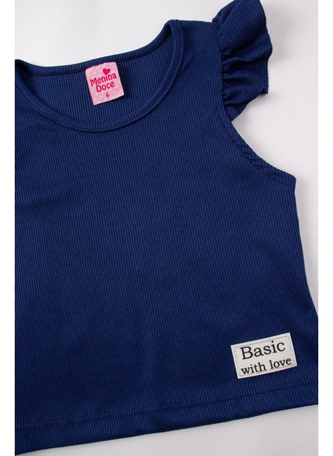 conjunto infantil feminino ribana canelada pretty menina doce 4