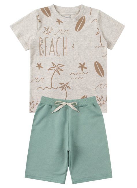 conjunto infantil masculino meia malhamoletinho beach good boy