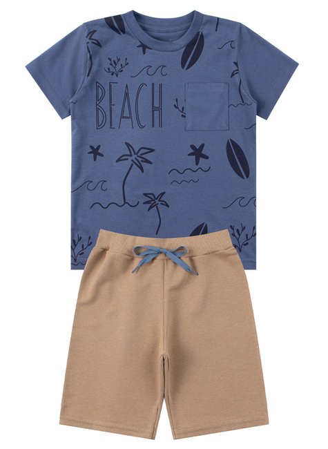 conjunto infantil masculino meia malhamoletinho beach good boy 6