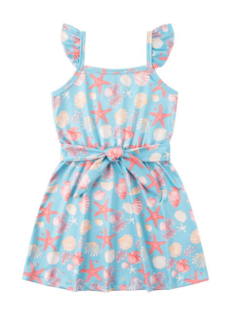 vestido infantil feminino suplex sublimado sea menina doce