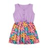 vestido infantil feminino meia malhasuplex sublimado floral menina doce