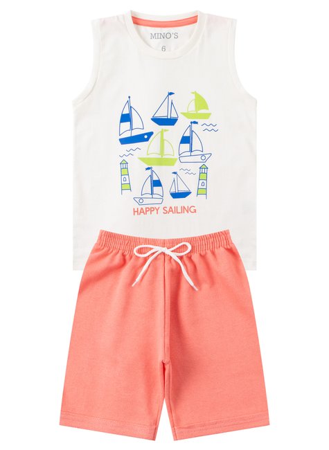conjunto infantil masculino meia malhamoletinho happy sailing mino s