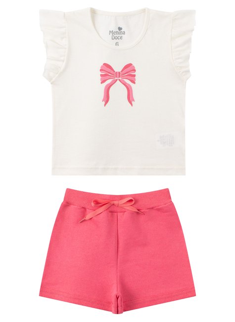 conjunto infantil feminino meia malhamoletinho laco menina doce 6