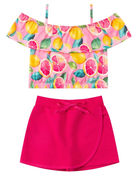 conjunto infantil feminino suplex sublimadomoletinho summer menina doce