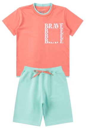 Conjunto Infantil Masculino Meia Malha/Moletinho Brave - Good Boy