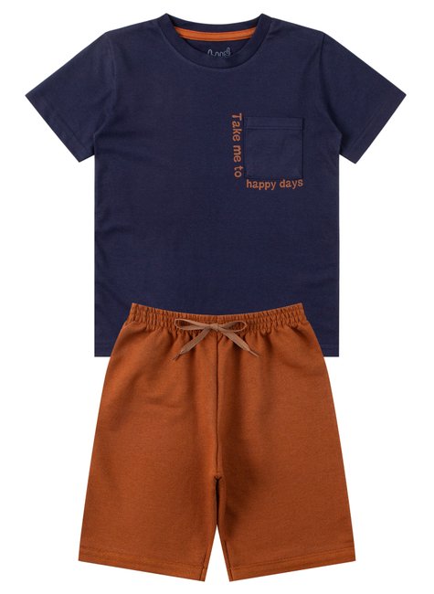 conjunto infantil masculino meia malhamoletinho happy days good boy 6