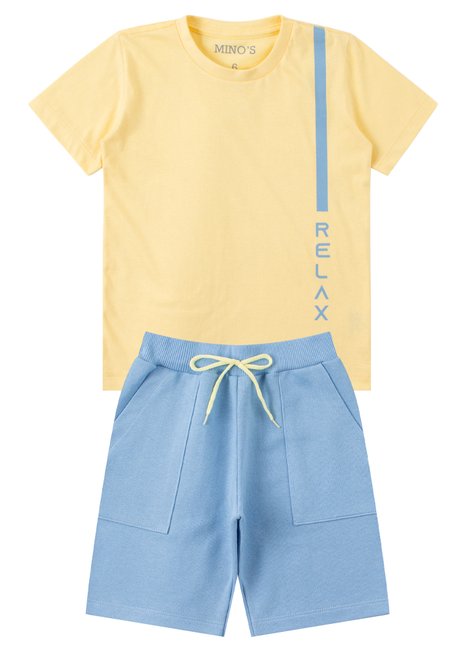 conjunto infantil masculino meia malhamoletinho relax mino s