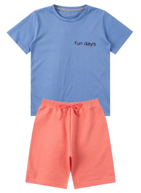 conjunto infantil masculino meia malhamoletinho fun days mino s