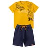conjunto infantil masculino meia malhamoletinho t rex mino s