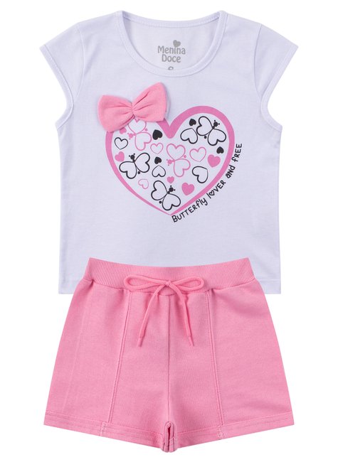 conjunto infantil feminino meia malhamoletinho lovely menina doce