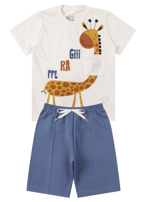 conjunto infantil masculino meia malhamoletinho giraffe good boy 6
