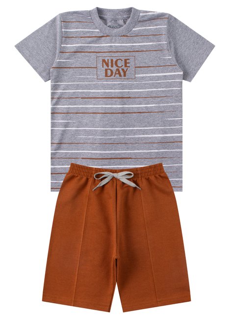 conjunto infantil masculino meia malhamoletinho nice day good boy 6