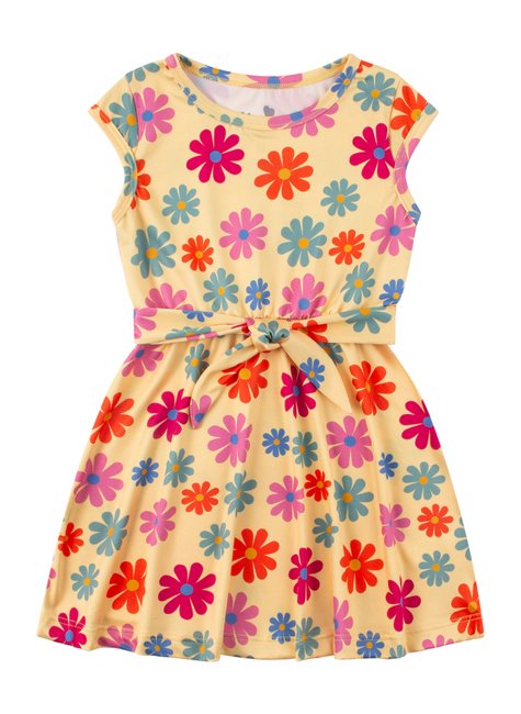 vestido infantil feminino suplex sublimado floral menina doce