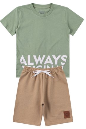 Conjunto Infantil Masculino Meia Malha/Moletinho Always Original - Good Boy