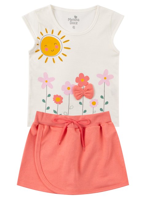 conjunto infantil feminino meia malhamoletinho alegre menina doce