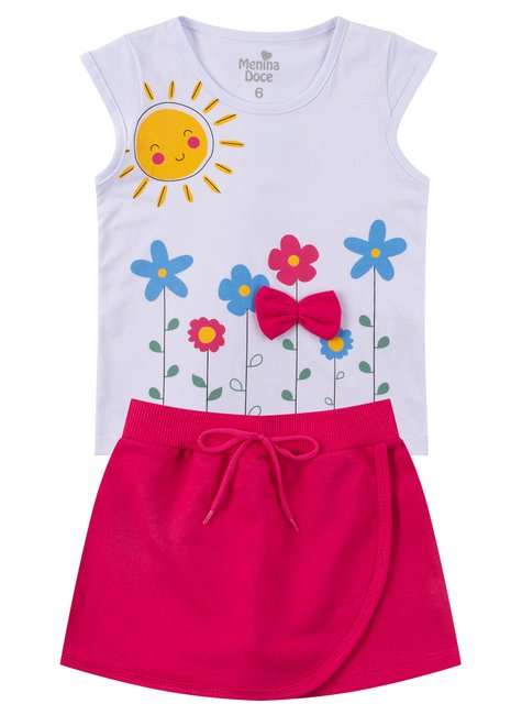 conjunto infantil feminino meia malhamoletinho alegre menina doce 11