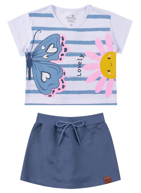 conjunto infantil feminino meia malhamoletinho lovely menina doce