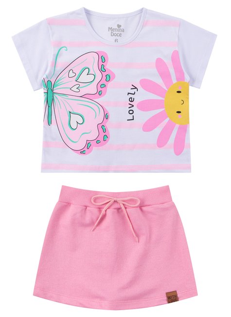 conjunto infantil feminino meia malhamoletinho lovely menina doce 6