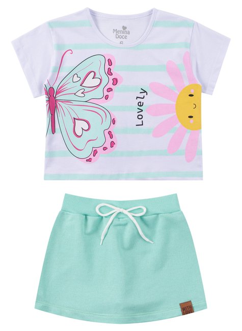 conjunto infantil feminino meia malhamoletinho lovely menina doce 11