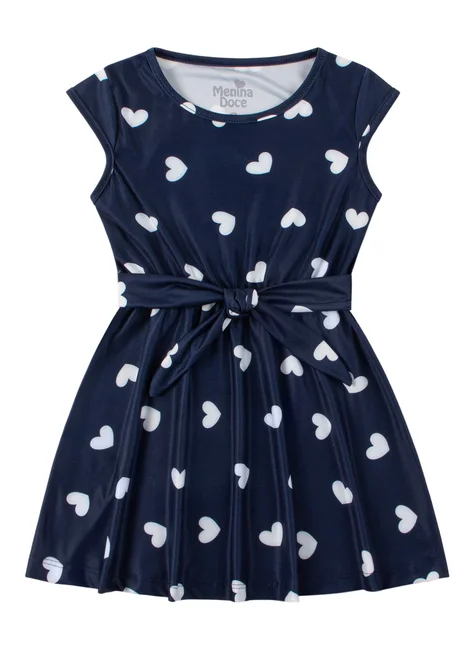 vestido infantil preto com cora&ccedil;&atilde;o