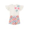 conjunto infantil feminino meia malhamoletinho sublimado flor menina doce 6