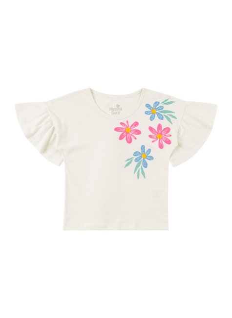 conjunto infantil feminino meia malhamoletinho sublimado flor menina doce 7