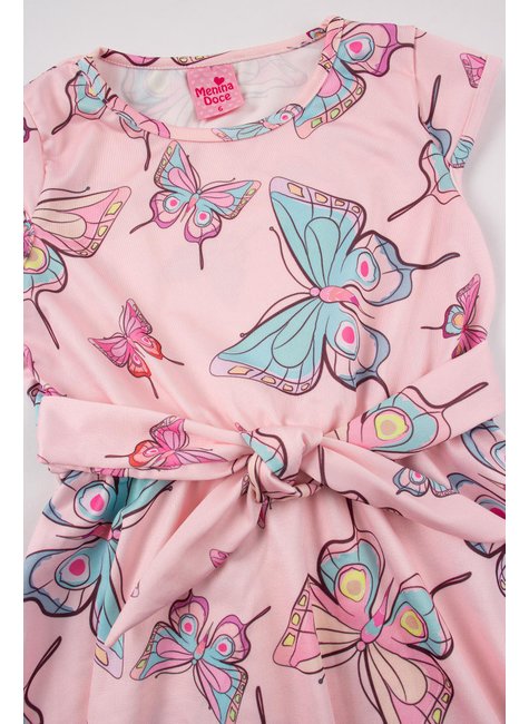 vestido infantil feminino suplex sublimado borboletas menina doce 2