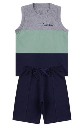 Conjunto Infantil Masculino Meia Malha/Moletinho Bom Garoto - Good Boy