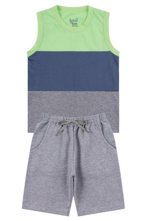Conjunto Infantil Masculino Meia Malha/Moletinho Cores - Good Boy