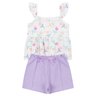 conjunto infantil feminino suplex sublimadomoletinho florzinhas menina doce