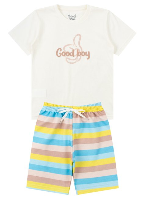 conjunto infantil masculino meia malhamoletinho sublimado bom garoto good boy 6