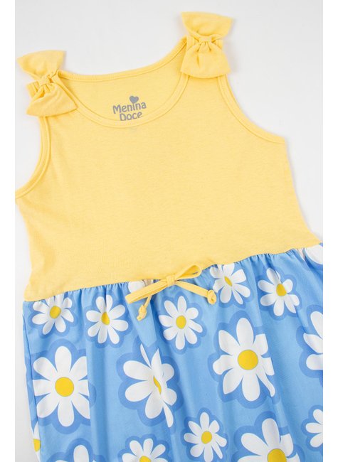 vestido infantil feminino meia malhasuplex sublimado flores menina doce 4