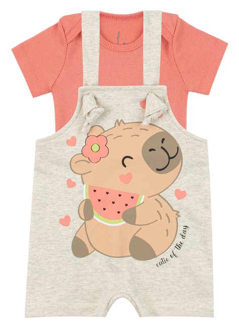 macacao jardineira moletinho body de bebe ribana canelada cutie leninha baby