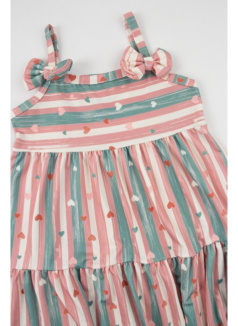 vestido infantil feminino suplex sublimado hearts menina doce 2